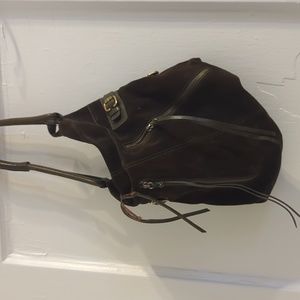 Club Monico leather Suede hobo medium-dark olive